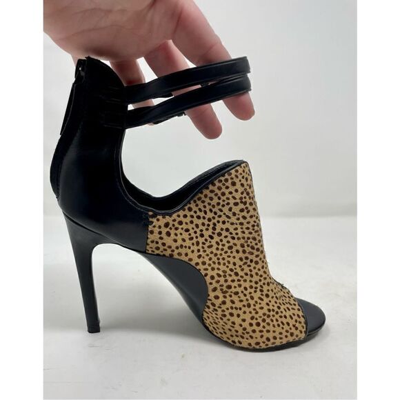 🔴 Dolce Vita Halima Leopard-print calf hair pump with peep toe size 8 - Picture 9 of 16